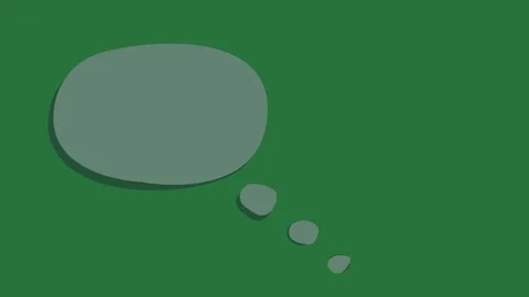 A green background with white border and speech bubble on blue green screen Vídeo Stock 335122267