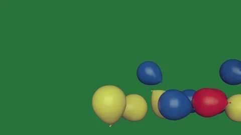A green background with white border and screen yellow ball on it three balls Vidéo 335122412