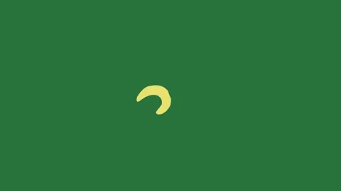 A green background with white border and screen clock on it yellow circle Video stock 335122449