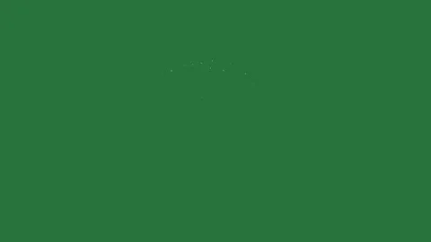 A green background with white border and black cat sleeping on screen dots it Video stock 335122545