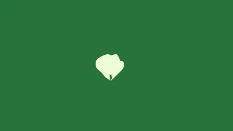A green background with white border and logo on it screen arrow circle heart Видео 335122554