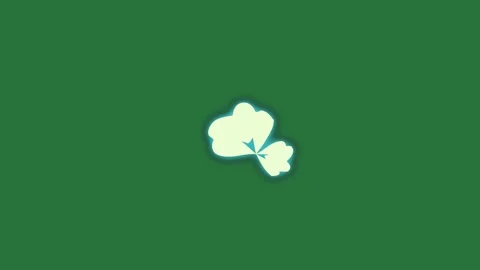 A green background with white border and flower on it screen bird circular Видео 335122589