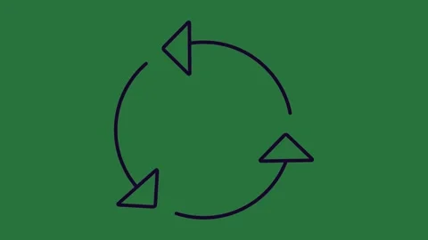 A green background with white border and screen circle drawn on it circular Vidéo 335130497