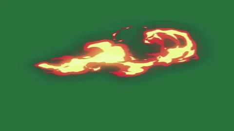 A green background with white border and screen red fire on in the middle of Vídeo Stock 335681415