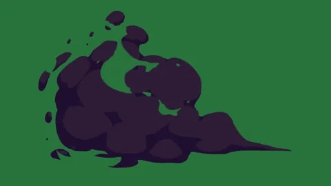 A green background with white border and screen black object on it fire burns Stock Footage 335681493