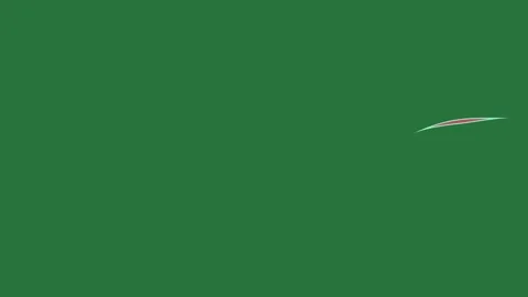 A green background with white border and red blue wave screen the letter m on Vidéo 335681539