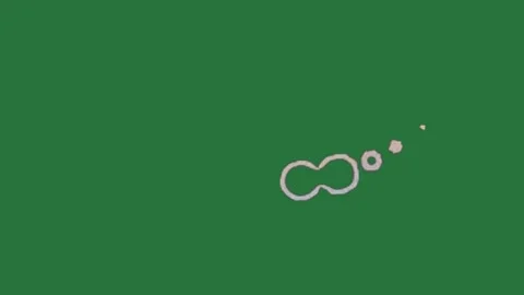 A green background with white border and screen ring on it circle two circles Stock-Footage 335683837