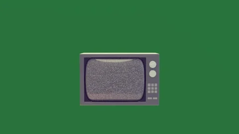A green background with white border and an old television set on green screen 스톡 동영상 335937602