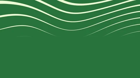 A green background with white border and wavy lines wave leaf pattern on green 動画素材 337335600