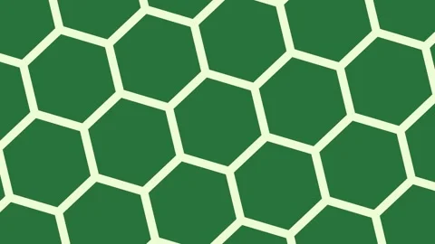 A green background with white border and hexagon pattern hexagons on black Stock Footage 337340865
