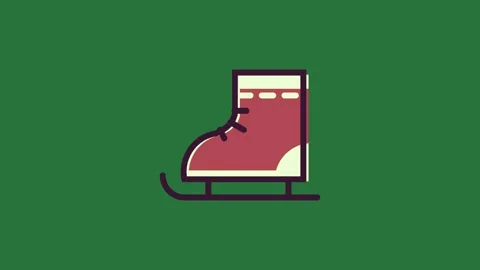 A green background with white border and red shoe on it book green screen Video stock 337341703