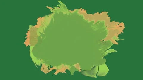 A green background with white border and tree leaves on it orange yellow leaf Video stock 337341851