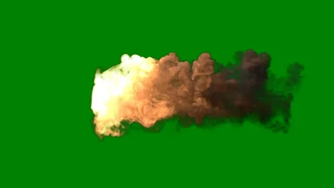Green background white border bear screen smoke cloud colored black green screen Stock Footage 314063934