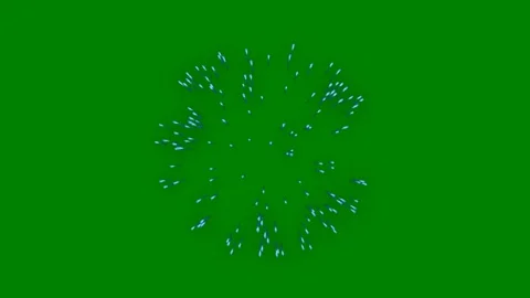 Green background white border blue star burst screen clock green screen animated Stock Footage 314064470