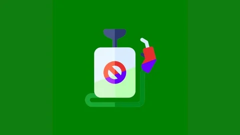 Green background white border bottle liquid red circle arrow heart green screen Stock Footage 314064732