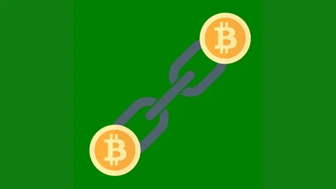 Green background white border chain coin bit two eggs soccer field yellow ball Stock Footage 314064807