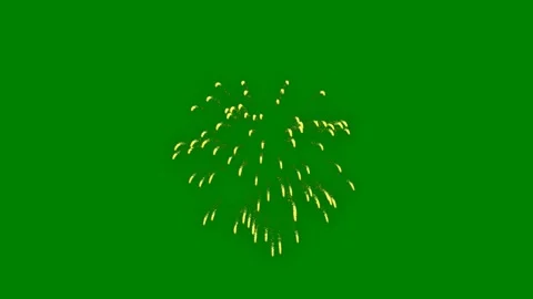 Green background white border gold star fireworks screen bunch middle green Stock Footage 314064468