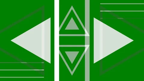 Green background white border lines two arrows pointing opposite directions logo Stock Footage 314065185