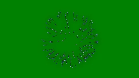 Green background white border purple flower screen fireworks middle clock star 库存影片 314064473