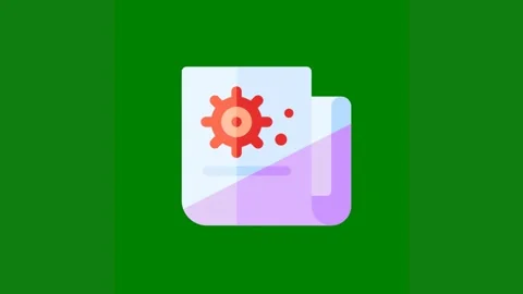 Green background white border red icon computer green screen animated chromakey Stock Footage 314064743