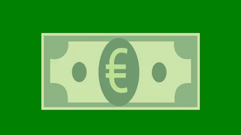 Green background white border screen open door dollar green screen animated Stock Footage 314063719