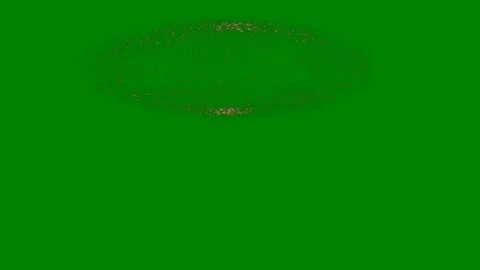 Green background white border screen small insect fireworks middle black circle Stock Footage 314063949