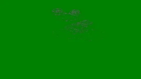 Green background white border screen computer green screen animated chromakey Stock Footage 314063962