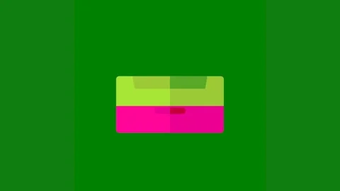 Green background white border tooth box pink screen green screen animated Stock Footage 314064630