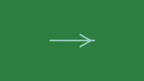 A green background with white dot in the middle and arrow pointing to right Видео 335130554