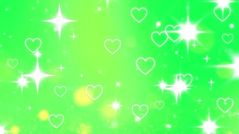 Green background with white hearts Stock-Footage 338237827