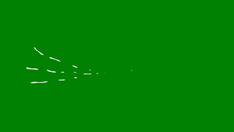 Green background white line middle sky is screen clock outline green screen Stock Footage 314063980