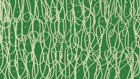 A green background with white lines and dots swirls green screen depth style Stock Footage 335695994