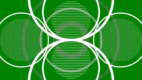Green background white outline face circles lines tennis racket four rackets Stock Footage 314065194
