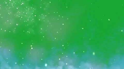 Green background with white particles falling Stock Footage 338239528