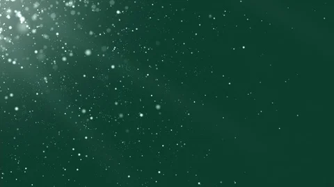 Green background with white particles snowing 動画素材 87296245