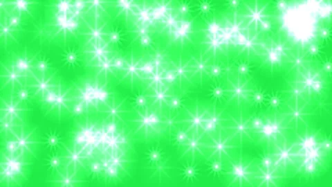 Green background with white starburst lights Stock Footage 338239572