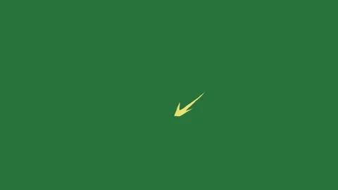 A green background with yellow arrow and green screen animated chromakey Video stock 335122433