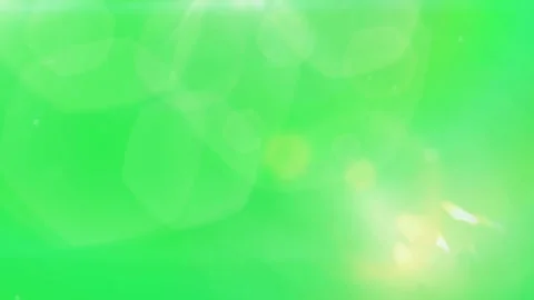 Green background with yellow bokeh lights Stock Footage 338238197
