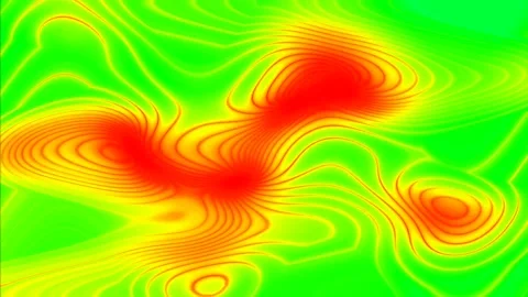 Green backgrounds red wave Stock Footage 167559315