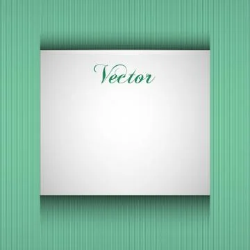 Green backgrounds with a white plate.Vector Stock Illustration