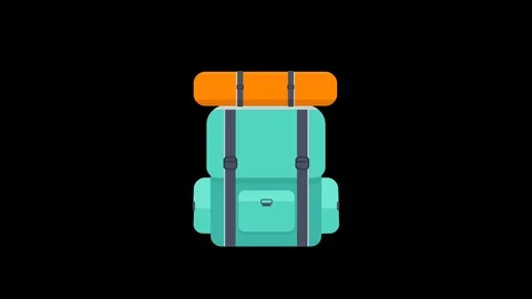Green backpack Stock Footage 128626113