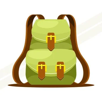 Green-backpack Stock Illustration