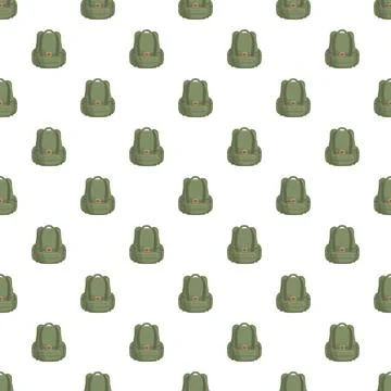 Green backpack seamless pattern for outdoor equipment design 스톡 일러스트