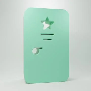 Green Backstage icon isolated on grey background. Door with a star sign. Dr.. Stock Illustration