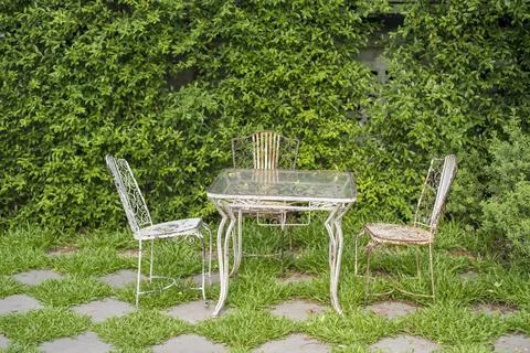 Green backyard Stock Photos