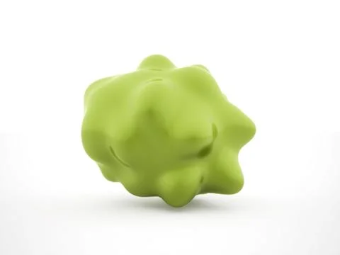 Green bacteria cell rendered Stock Illustration