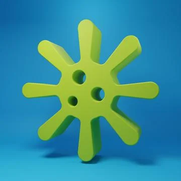 Green Bacteria icon isolated on blue background. Bacteria and germs, microo.. Stock Illustration