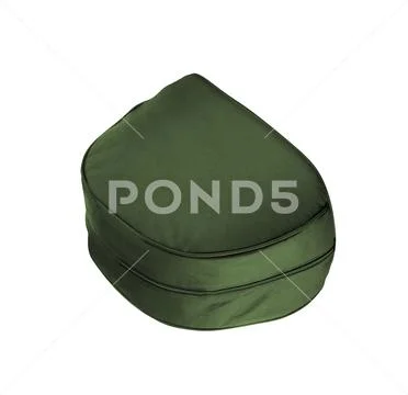 A green bag or case on a white background Stock Photos