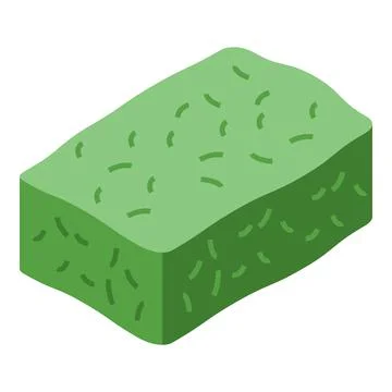Green bale icon isometric vector. Pile stack Stock Illustration