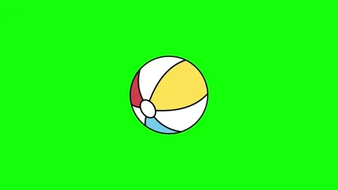 Green Ball and Screen on Green Screen Background Horizontal 16:9 Vídeo Stock 339333895